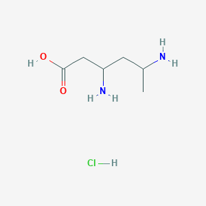 3,5-Diaminohexanoic acid--hydrogen chloride (1/1)