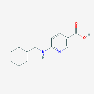 molecular formula C13H18N2O2 B1386210 6-[(Cyclohexylmethyl)amino]nicotinic acid CAS No. 1096898-79-1