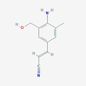 (E)-3-[4-amino-3-(hydroxymethyl)-5-methylphenyl]prop-2-enenitrile