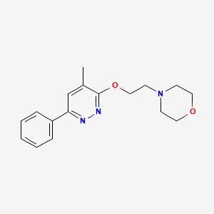 molecular formula C17H21N3O2 B13862134 4-[2-(4-Methyl-6-phenylpyridazin-3-yl)oxyethyl]morpholine 