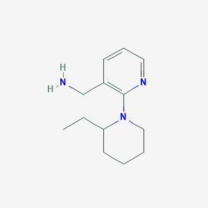 molecular formula C13H21N3 B1386214 [2-(2-Ethyl-1-piperidinyl)-3-pyridinyl]methanamine CAS No. 1095019-40-1