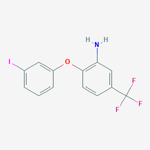 molecular formula C13H9F3INO B1386216 2-(3-Iodophenoxy)-5-trifluoromethyl-phenylamine CAS No. 1097101-30-8