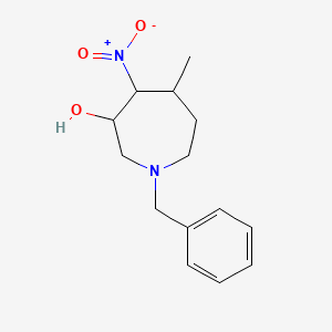 molecular formula C14H20N2O3 B13862169 1-Benzyl-5-methyl-4-nitroazepan-3-ol 