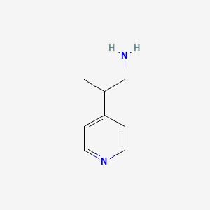 molecular formula C8H12N2 B1386217 2-(Pyridin-4-yl)propan-1-amin CAS No. 85488-30-8