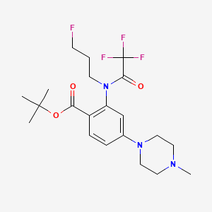 molecular formula C21H29F4N3O3 B13862179 Tert-butyl 2-[3-fluoropropyl-(2,2,2-trifluoroacetyl)amino]-4-(4-methylpiperazin-1-yl)benzoate 