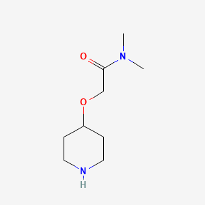 molecular formula C9H18N2O2 B1386218 N,N-Dimethyl-2-(piperidin-4-yloxy)acetamide CAS No. 880361-97-7