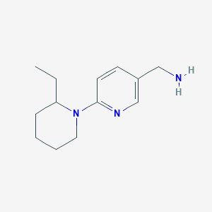 [6-(2-Ethyl-1-piperidinyl)-3-pyridinyl]methanamine