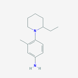 molecular formula C14H22N2 B1386224 4-(2-Ethyl-1-piperidinyl)-3-methylaniline CAS No. 1094863-25-8