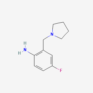 4-Fluoro-2-(1-pyrrolidinylmethyl)aniline