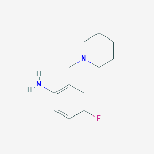 4-Fluoro-2-(piperidin-1-ylmethyl)aniline