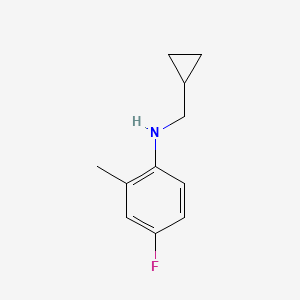molecular formula C11H14FN B1386234 N-(cyclopropylmethyl)-4-fluoro-2-methylaniline CAS No. 1154342-07-0