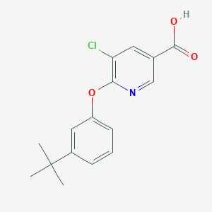 molecular formula C16H16ClNO3 B1386245 6-(3-Tert-butylphenoxy)-5-chloronicotinic acid CAS No. 1099115-90-8