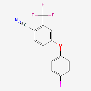 molecular formula C14H7F3INO B1386248 4-(4-Iodophenoxy)-2-trifluoromethylbenzonitrile CAS No. 1097084-96-2