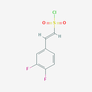 molecular formula C8H5ClF2O2S B1386251 (E)-2-(3,4-difluorophenyl)ethene-1-sulfonyl chloride CAS No. 1158108-22-5