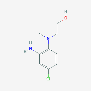 molecular formula C9H13ClN2O B1386255 2-(2-Amino-4-chloromethylanilino)-1-ethanol CAS No. 1098364-13-6