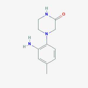 molecular formula C11H15N3O B1386267 4-(2-Amino-4-methylphenyl)piperazin-2-one CAS No. 1097785-67-5