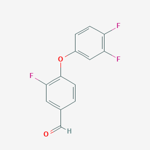 molecular formula C13H7F3O2 B1386273 4-(3,4-Difluorophenoxy)-3-fluorobenzaldehyde CAS No. 1157092-88-0