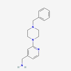 molecular formula C17H22N4 B1386284 [2-(4-Benzylpiperazin-1-yl)pyridin-4-yl]methylamine CAS No. 1156349-84-6