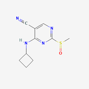 4-(Cyclobutylamino)-2-methylsulfinylpyrimidine-5-carbonitrile