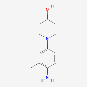 molecular formula C12H18N2O B1386288 1-(4-Amino-3-methylphenyl)-4-piperidinol CAS No. 161282-02-6