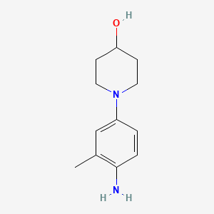 molecular formula C12H18N2O B1386288 1-(4-Amino-3-methylphenyl)piperidin-4-ol CAS No. 161282-02-6