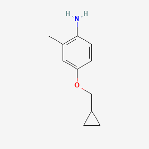 molecular formula C11H15NO B1386289 4-(Cyclopropylmethoxy)-2-methylaniline CAS No. 1155913-25-9