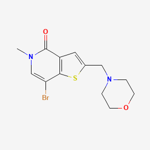 7-Bromo-5-methyl-2-(morpholin-4-ylmethyl)thieno[3,2-c]pyridin-4-one