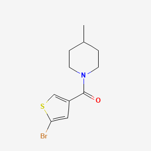 molecular formula C11H14BrNOS B1386290 1-(5-Bromothiophene-3-carbonyl)-4-methylpiperidine CAS No. 1153023-06-3