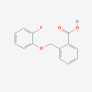 molecular formula C14H11FO3 B1386292 2-[(2-Fluorophenoxy)methyl]benzoic acid CAS No. 1156944-71-6