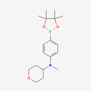 N-methyl-N-(4-(4,4,5,5-tetramethyl-1,3,2-dioxaborolan-2-yl)phenyl)tetrahydro-2H-pyran-4-amine