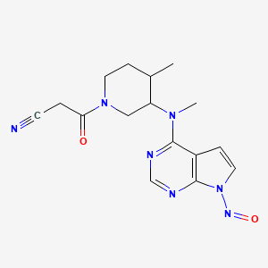 3-[4-Methyl-3-[methyl-(7-nitrosopyrrolo[2,3-d]pyrimidin-4-yl)amino]piperidin-1-yl]-3-oxopropanenitrile