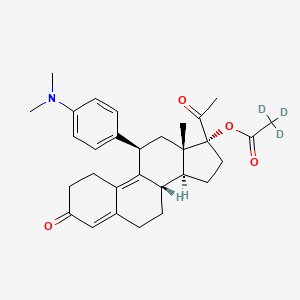 [(8S,11R,13S,14S,17R)-17-acetyl-11-[4-(dimethylamino)phenyl]-13-methyl-3-oxo-1,2,6,7,8,11,12,14,15,16-decahydrocyclopenta[a]phenanthren-17-yl] 2,2,2-trideuterioacetate