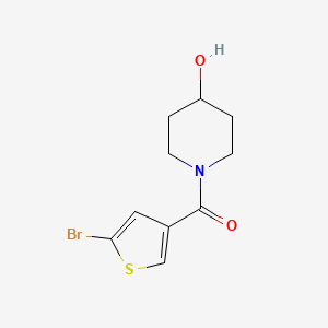 molecular formula C10H12BrNO2S B1386302 1-(5-Bromothiophene-3-carbonyl)piperidin-4-ol CAS No. 1156669-66-7