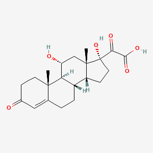 2-[(8S,9S,10R,11R,13S,14R,17R)-11,17-dihydroxy-10,13-dimethyl-3-oxo-2,6,7,8,9,11,12,14,15,16-decahydro-1H-cyclopenta[a]phenanthren-17-yl]-2-oxoacetic acid