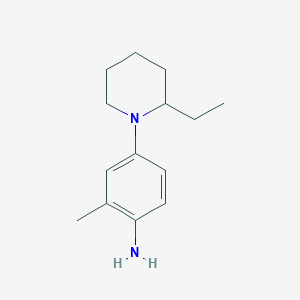 molecular formula C14H22N2 B1386306 4-(2-Ethyl-1-piperidinyl)-2-methylaniline CAS No. 1154644-03-7