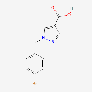 molecular formula C11H9BrN2O2 B1386308 1-(4-Bromobenzyl)-1H-pyrazole-4-carboxylic acid CAS No. 1153373-21-7