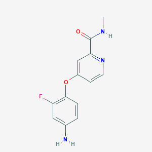 molecular formula C13H12FN3O2 B1386320 4-(4-amino-2-fluorophenoxy)-N-methylpyridine-2-carboxamide CAS No. 757251-42-6