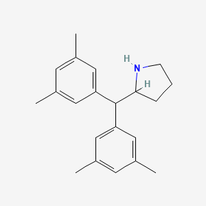 molecular formula C21H27N B13863244 2-[Bis(3,5-dimethylphenyl)methyl]pyrrolidine 