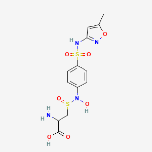 molecular formula C13H16N4O7S2 B13863266 Sulfamethoxazole-cysteine 