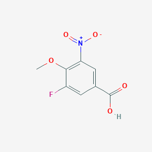 molecular formula C8H6FNO5 B1386328 3-Fluoro-4-methoxy-5-nitrobenzoic acid CAS No. 577-39-9