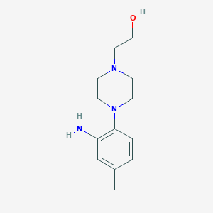 molecular formula C13H21N3O B1386329 2-[4-(2-Amino-4-methylphenyl)-1-piperazinyl]-1-ethanol CAS No. 1155570-97-0