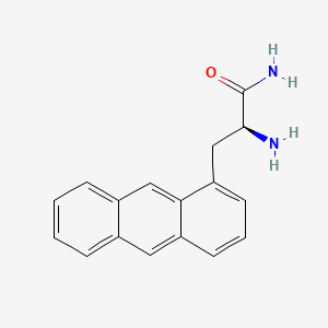 molecular formula C17H16N2O B13863304 (S)-2-Amino-3-(anthracen-1-yl)propanamide 