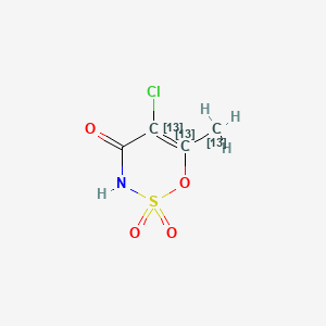 molecular formula C4H4ClNO4S B13863309 5-Chloro Acesulfame-13C3 