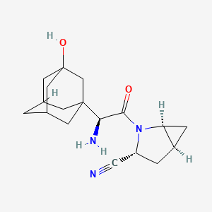 molecular formula C18H25N3O2 B13863312 2-Azabicyclo[3.1.0]hexane-3-carbonitrile, 2-[(2S)-2-amino-2-(3-hydroxytricyclo[3.3.1.13,7]dec-1-yl)acetyl]-, (1S,3R,5S)- 