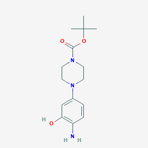 molecular formula C15H23N3O3 B13863340 Tert-butyl 4-(4-amino-3-hydroxyphenyl)piperazine-1-carboxylate 