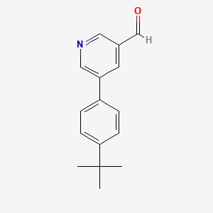 molecular formula C16H17NO B13863355 5-(4-Tert-butylphenyl)pyridine-3-carbaldehyde 