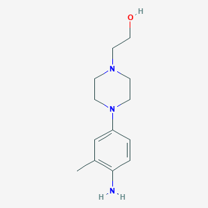 molecular formula C13H21N3O B1386336 2-[4-(4-Amino-3-methylphenyl)-1-piperazinyl]-1-ethanol CAS No. 1154310-29-8