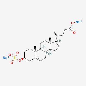 molecular formula C24H36Na2O6S B13863362 disodium;(4R)-4-[(3S,8S,9S,10R,13R,14S,17R)-10,13-dimethyl-3-sulfonatooxy-2,3,4,7,8,9,11,12,14,15,16,17-dodecahydro-1H-cyclopenta[a]phenanthren-17-yl]pentanoate 