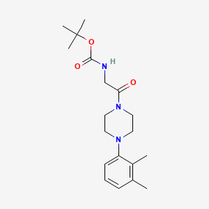 molecular formula C19H29N3O3 B13863368 tert-butyl N-[2-[4-(2,3-dimethylphenyl)piperazin-1-yl]-2-oxoethyl]carbamate 