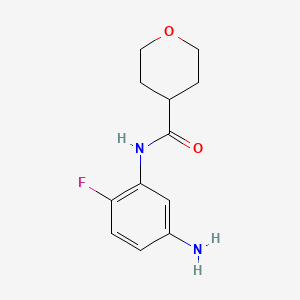 molecular formula C12H15FN2O2 B1386339 N-(5-Amino-2-fluorophenyl)tetrahydro-2H-pyran-4-carboxamide CAS No. 1153258-09-3